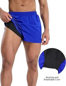 Men's Comfortable Shorts Zippered <b>Storage</b> Pockets Custom Logo Stretch Waist Relaxed Fit for Outdoor Activities Solid Pattern - Product Image 3