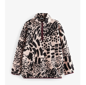 Custom Cartoon Acid Wash Streetwear Crew Neck Heavy Weight <b>Sherpa</b> Fleece Half Zip Front Long Sleeve Pullover <b>Women</b> Sweatshirt - Product Image 1