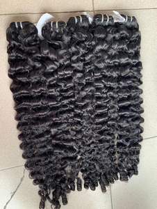 Meilleure vente trame style birman bouclés couleur naturelle cheveux vierges du Vietnam couleur naturelle extensions de cheveux humains de haute qualité - Product Image 1