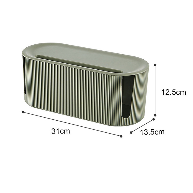 New Design Desktop Plastic Cable Management Box Dust-proof Wire Power Strip Cable Organizer with Lid for Home Office Management