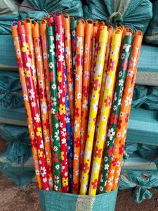 Good Quality Flower <b>Wooden</b> <b>Broom</b> <b>Handle</b> Length120cm, Diameter 2.2cm Household/ <b>Broom</b> Sticks - Product Image 3
