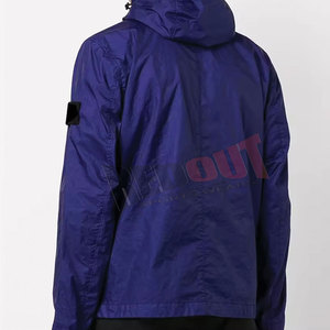 Veste coupe-vent d'extérieur imperméable à capuche zippée, design unique pour hommes - Product Image 6