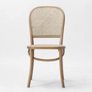 Chaise de salle à manger nordique bon marché avec confort ergonomique et siège et dossier en rotin naturel tissé pour scandinave élégant - Product Image 2