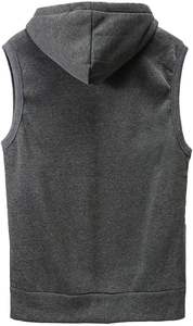 OEM logotipo personalizado de alta calidad de algodón y poliéster elegante Streetwear de los hombres de invierno sin mangas sudaderas con capucha de talla grande esencial gran oferta - Product Image 5