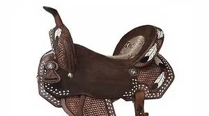 Cuir Western belle selle florale usinée à la main avec point de bouc - Product Image 2