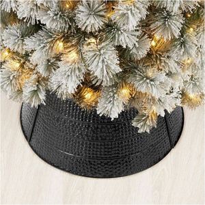 Modern black hammered iron <b>tree</b> collar Christmas decoration <b>tree</b> <b>stand</b> classy inspired decor for home new year Xmas party 2023 - Product Image 5