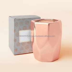 Luxury Geometrical Custom Logo Gold Metal Jar Candle in Affordable Price - Product Image 6