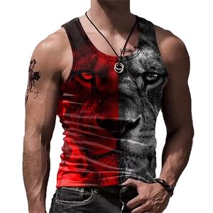 Camiseta sin mangas con estampado personalizado para hombre, camiseta sólida de entrenamiento 3D, camiseta con tirantes de talla grande, informal, lavada, transpirable, de punto de algodón - Product Image 3