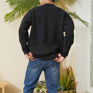 Pulls pour hommes tricots vêtements pour hommes col rond pull pour hommes chaud hiver respirant pull surdimensionné - Product Image 6