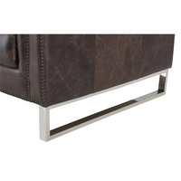 Canapé d'angle Chesterfield bleu océan, design moderne, en cuir véritable, trois places, rembourré en mousse, imperméable, convertible