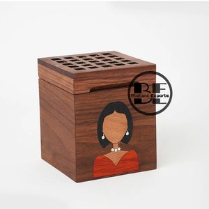 Quemador de incienso Bakhoor de madera árabe de lujo de alta calidad para el hogar Ramadán Eid regalo importado de la India - Product Image 1