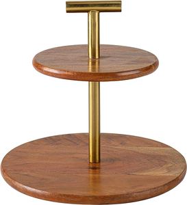 Soporte de pastel de forma redonda de madera impresa en blanco Fabricante Mayorista Herramientas de pastel Soporte de pastel de aleación de aluminio Hogar y decoración - Product Image 5