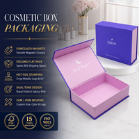 Boîte cadeau magnétique pliante de luxe sur mesure, emballage en carton avec estampage à chaud, revêtement UV, boîte cadeau cosmétique