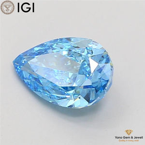 Diamante Cultivado en Laboratorio CVD, Corte Pera, Certificado IGI, Color Azul Intenso, Claridad VS2, 5.00 Quilates, para un Anillo Magnífico - Product Image 6