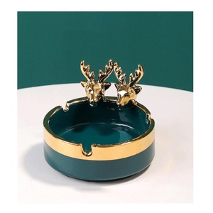 Commandez dès maintenant les meilleurs cendriers et récupérateurs de cendres classiques de luxe en marbre vert sans fumée pour la décoration intérieure, les patios et les restaurants - Product Image 1