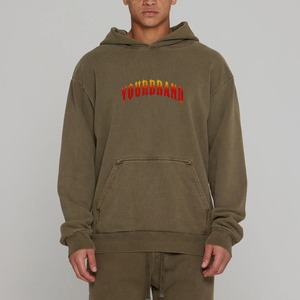 Sweat à capuche pour homme 100% coton épais et lourd éponge française de haute qualité vierge surdimensionné logo personnalisé streetwear - Product Image 5