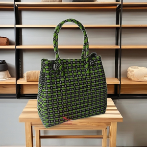 Bolsos ecológicos para mujer de la mejor calidad, moderno y moderno tejido de paja de plástico reciclado, elegante bolso de nuevo estilo - Product Image 2