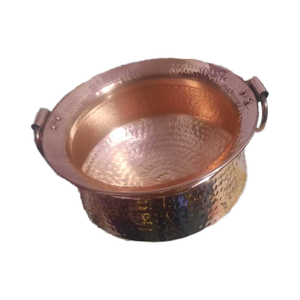 Bol à pédicure en cuivre avec finition martelée, finition or rose, design européen de luxe, écologique, fait à la main, accessoire de soin des pieds et des mains - Product Image 4