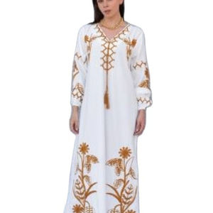 Embroidered Floral <b>Long</b> <b>Sleeves</b> V-Neck Women <b>Long</b> Women Maxi Floral <b>Dresses</b> for Women - Product Image 1