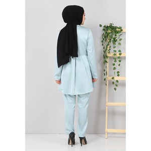 Conjunto Casual de 2 Piezas para Mujer, Satén, Estampado Floral, Tela Tweed, Logotipo Personalizable, Tallas XS/XL, Tejido de Punto, Verano Otoño - Product Image 5