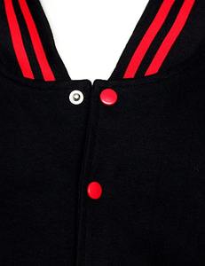 <b>Red</b> Womens <b>Varsity</b> <b>Jackets</b> With <b>Black</b> Leather Sleeves Sports Baseball Bomber <b>Jacket</b> Wings Traders Letterman Embroidery Patch - Product Image 4
