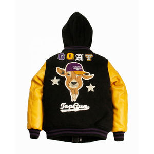 Chaquetas Letterman de alta calidad Cuerpo de lana Mangas de cuero Ropa de invierno Elegante y elegante Chaqueta universitaria de béisbol Letterman Varsity - Product Image 4