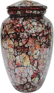 Handmade <b>Large</b> Adult Size Mosaic Glass Cremation <b>Urn</b> Unique Artwork with Individual Tiles Applied Hand Funerals Made Aluminium - Product Image 6