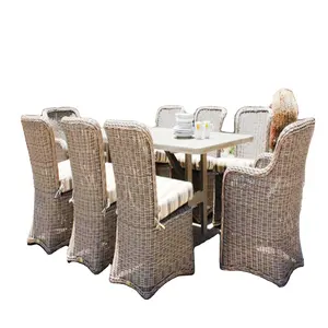 The Seating Has Been Crafted From Weather-Resistant Wicker With Aluminium Frames For Dining With Family And Friends.