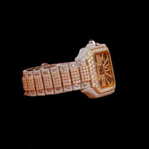 นาฬิกาควอทซ์หรูหรางดงามด้วยเพชรมอสซาไนท์ถูกสร้างขึ้นเพื่อสไตล์ที่มีเสน่ห์และความซับซ้อนสูงสุด - Product Image 2