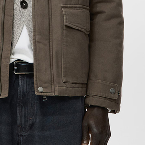 Chaqueta de Hombre con Logotipo Personalizado para Invierno, Cierre Completo con Cremallera, Cuello Alto, Mangas Completas, para Compradores Mayoristas/Servicio OEM 2026 - Product Image 4