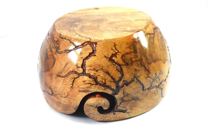 ชามไหมพรมทำจากไม้และเรซินดีไซน์รอยแตกสีฟ้าชามถักไหมพรมสำหรับให้เป็นของขวัญ - Product Image 6