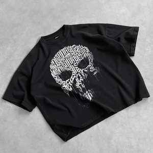 Camisetas Extra Grandes Retro 100% Algodón para Hombre, Impresión de Alta Calidad, Logotipo Personalizado, Ajuste Holgado, Estilo Urbano, Diseños Personalizados, Camiseta de Alta Densidad - Product Image 1