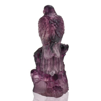 Aigle sculpté en améthyste violette de haute qualité, artisanat en cristal naturel, décoration animale unique pour cadeaux, vente en gros