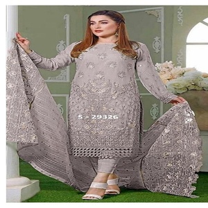 Pakistani Salwar Kameez Women's Indian <b>Dress</b> <b>Wedding</b> Wear with Lace Decoration Available at Wholesale Price - Product Image 2