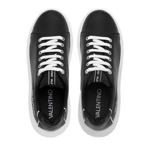 Zapatillas Deportivas para Hombre, Totalmente Negras/Blancas, de Piel Vacuna, Ligeras, Transpirables, con Forro de Malla, Hechas en Italia, Nueva Altura, con Relieve - Product Image 6