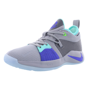 Chaussures de basket-ball Nike PG 2 pour l'école primaire en gris/violet/vert sarcelle |   100% authentique - Product Image 1
