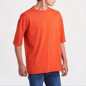 Camiseta de Manga Corta para Hombre, Diseño Liso, Tejido de Punto, 100% Algodón, Talla Grande, con Logotipo Bordado, Venta al Por Mayor - Product Image 3