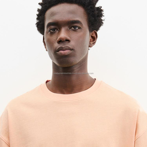 T-shirt à manches courtes pour hommes Coupe décontractée Épaule tombante à séchage rapide Conception surdimensionnée T-shirts tricotés respirants pour hommes - Product Image 6