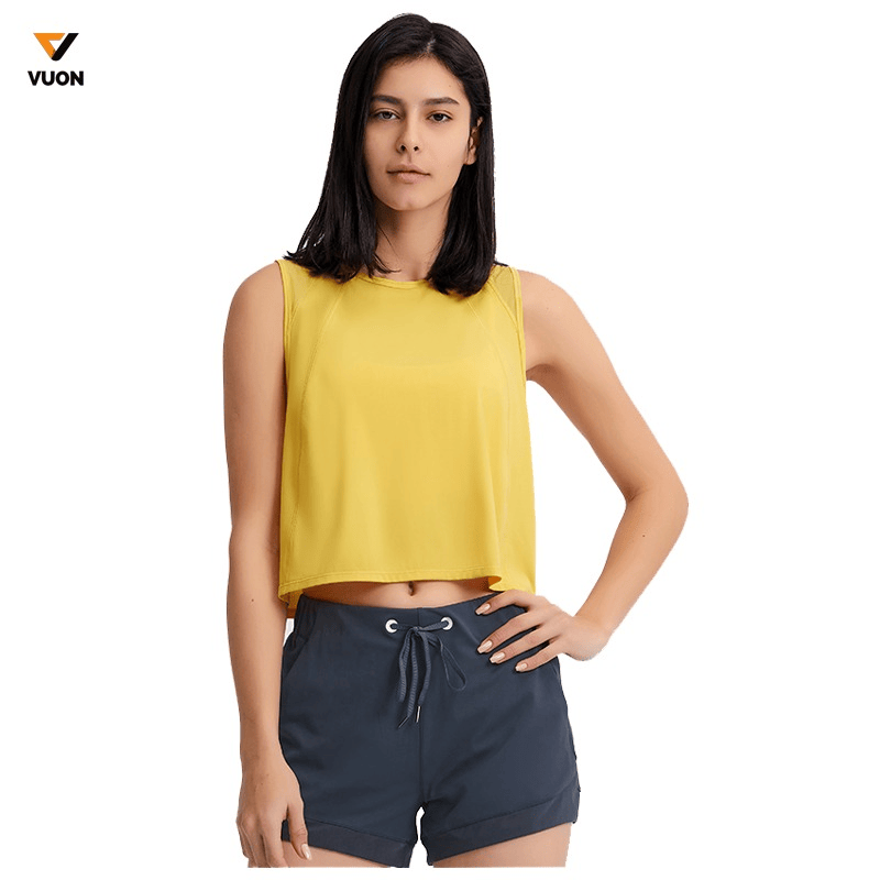 Luxury Women's Breathable Waterproof Eco-Friendly Quick Dry Sleeveless Yoga Tank Top Print Casual Athletic Crop Built-In Cross