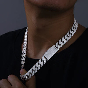 สร้อยข้อมือชุบทอง18K สำหรับผู้ชายสร้อยคอเพชรโมอิสแบบสั่งทำ - Product Image 1
