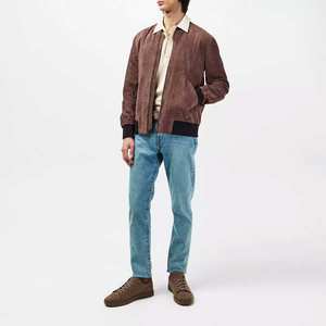 2025 nueva primavera y otoño nueva chaqueta de vuelo de bombardero para hombre, chaqueta de Color sólido con logotipo bordado personalizado de tela de nailon para hombre - Product Image 6