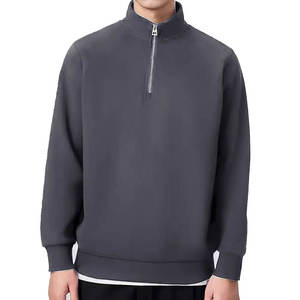 Sweat-shirt à fermeture éclair sur le devant pour homme, couleurs et logo personnalisés, 100% coton, respirant, séchage rapide, sweat-shirt décontracté pour le jogging - Product Image 1