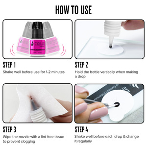 Colle pour extensions de cils 5 ml, imperméable, végane, sans cruauté, sans formaldéhyde, faible volume de vapeur, temps de séchage 3-4 secondes - Product Image 3