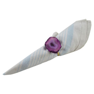 Anneau de serviette en métal en pierre d'agate de forme personnalisée accessoires de cuisine de qualité fantastique porte-mouchoirs nouvellement conçu pour les fêtes - Product Image 1