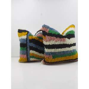 Housse de coussin marocaine faite à la main, coussin traditionnel berbère, coussin décoratif bohème pour canapé, coussin en coton pour la décoration de la maison - Product Image 1