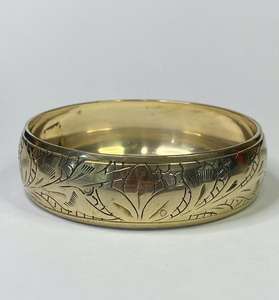 Brazalete trenzado de latón moderno MS Handicraft... Pieza de declaración gruesa... Brazalete étnico dorado... Hermoso brazalete de latón... - Product Image 1