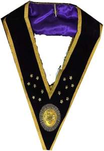 Delantal Masónico de Cuero con Hilo Metálico Bordado a Mano, Estilo Europeo, Transpirable, para Maestro Masón, Color Blanco - Product Image 6