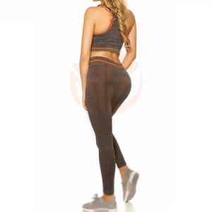 เสื้อครอปแขนกุดผู้หญิง ระบายอากาศ แห้งเร็ว สีพื้น พร้อมเข็มขัด สำหรับเล่นกีฬา ฟิตเนส โยคะ ป้องกันแบคทีเรีย เป็นมิตรกับสิ่งแวดล้อม - Product Image 6