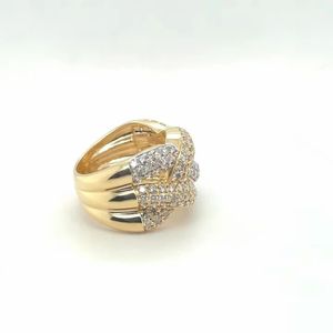Anillo Redondo de Diamantes Naturales en Oro Real para Mujer, 2.59ct, para Fiesta - Product Image 4