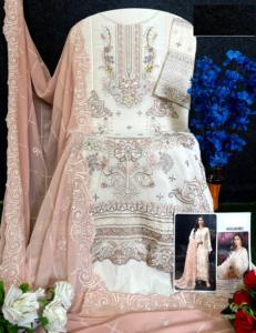 Travail de broderie lourde Georgette costumes Style indien et pakistanais dames fête porter à bas prix en 2025 - Product Image 5